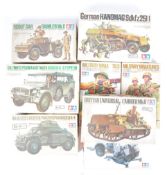 COLLECTION OF VINTAGE TAMIYA MILITARY THEMED MODEL KITS
