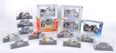 COLLECTION OF MOTORCYCLE INTEREST DIECAST MODELS