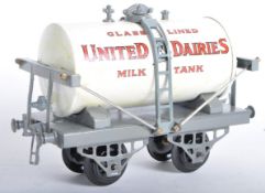 VINTAGE HORNBY O GAUGE TINPLATE ROLLING STOCK UNITED DAIRIES WAGON