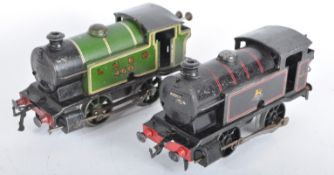 TWO VINTAGE HORNBY O GAUGE CLOCKWORK LOCOMOTIVES