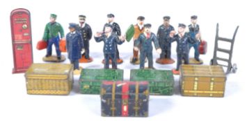 COLLECTION OF VINTAGE O GAUGE MODEL RAILWAY TRACKSIDE FIGURES