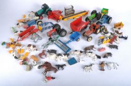 COLLECTION OF VINTAGE BRITAINS FARM ANIMALS & CONSTRUCTION MACHINES