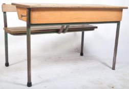 MATCHING PAIR OF MID CENTURY FRENCH SCHOOL DESKS