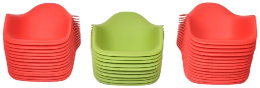 AFTER CHARLE & RAY EAMES - 37 DAR DESIGNED DINING CHAIRS