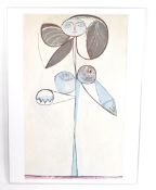 PABLO PICASSO - LATE 20TH CENTURY FRAMED PRINT 'WOMAN-FLOWER'