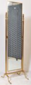 20TH CENTURY HOLLYWOOD REGENCY BRASS CHEVAL MIRROR