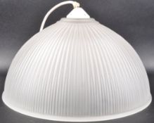 LARGE RETRO FROSTED GLASS CEILING LIGHT SHADE