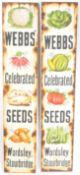 WEBBS' SEEDS - PAIR OF ARTISTS' ENAMEL SIGN IMPRESSIONS