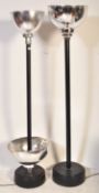 PAIR OF MID CENTURY ART DECO UPLIGHTER LAMPS