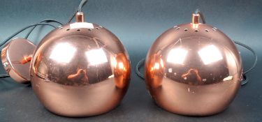 FRANDSEN - MATCHING PAIR OF COPPER CEILING LIGHTS