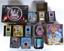 LARGE COLLECTION OF VINTAGE YUGIOH TRADING CARD TINS