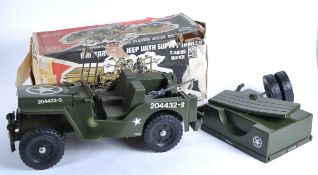 ACTION MAN - CHERILEA - MILITARY JEEP WITH TRAILER PLAYSET