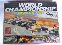 VINTAGE SCALEXTRIC SLOT CAR RACING SET ' WORLD CHAMPIONSHIP '