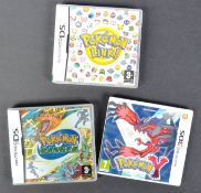 RETRO GAMING - NINTENDO DS - COLLECTION OF THREE POKEMON VIDEO GAMES
