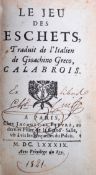 LE JEU DES ESCHETS - GRECO GIOACHINO 1689
