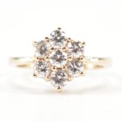 HALLMARKED 9CT GOLD CZ CLUSTER RING