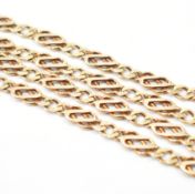 HALLMARKED 9CT GOLD FANCY LINK CHAIN NECKLACE