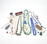 COLLECTION OF ANTIQUE & LATER COSTUME JEWELLERY