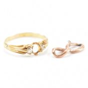 ANTIQUE GOLD & DIAMOND RING MOUNT