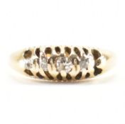 18CT GOLD & DIAMOND GYPSY RING