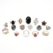 COLLECTION OF SILVER RINGS