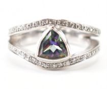 VINTAGE GOLD & MYSTIC TOPAZ DRESS RING