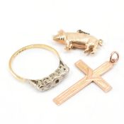GROUP OF ASSORTED GOLD JEWELLERY ITEMS