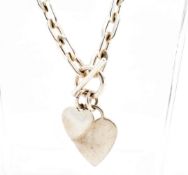 HALLMARKED SILVER HEART PENDANT NECKLACE