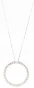 9CT WHITE GOLD & DIAMOND PENDANT NECKLACE