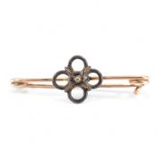 HALLMARKED 9CT GOLD SAFETY PIN BROOCH