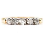 GOLD & DIAMOND 5 STONE RING