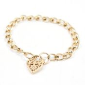 9CT HALLMARKED GOLD & DIAMOND TEXTURED LINK BRACELET