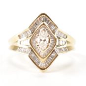 VINTAGE GOLD & DIAMOND MARQUISE RING