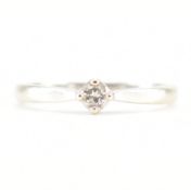 HALLMARKED 9CT GOLD & DIAMOND SOLITAIRE RING
