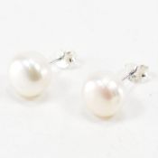PAIR OF 925 SILVER & CULTURED PEARL EARRINGS
