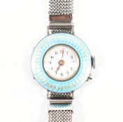 ANTIQUE SILVER & ENAMEL WRIST WATCH