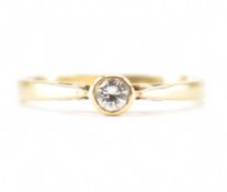 HALLMARKED 18CT GOLD DIAMOND SOLITAIRE RING