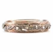 VINTAGE 9CT GOLD & WHITE STONE ETERNITY RING