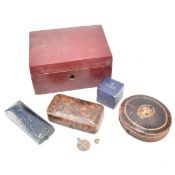 GROUP OF ANTIQUE JEWELLERY BOXES