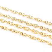 HALLMARKED 9CT GOLD ROPE TWIST CHAIN NECKLACE