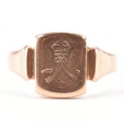 HALLMARKED 9CT ROSE GOLD SIGNET RING