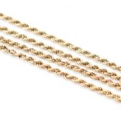 HALLMARKED 9CT GOLD ROPE TWIST CHAIN NECKLACE