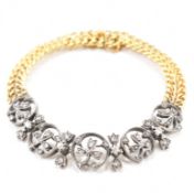 FRENCH ANTIQUE 18CT GOLD & DIAMOND BRACELET