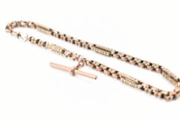 9CT ROSE GOLD POCKET WATCH ALBERT CHAIN NECKLACE