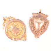 9CT GOLD HALLMARKED ARMORIAL PENDANT FOB MEDALS