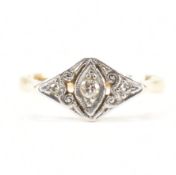 1920s 18CT GOLD PLATINUM & GOLD PANEL RING