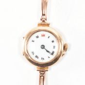 HALLMARKED 9CT GOLD ANTIQUE WRIST WATCH