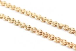 HALLMARKED 9CT GOLD FANCY LINK NECKLACE CHAIN