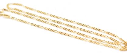 HALLMARKED 9CT FIGARO CHAIN NECKLACE