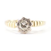 18CT GOLD & DIAMOND SINGLE STONE RING